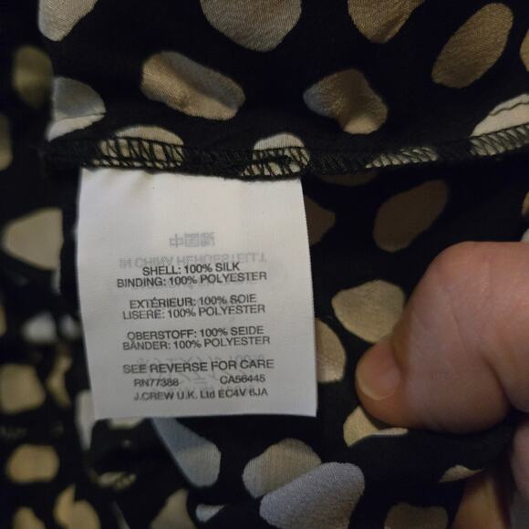 J.Crew Silk Abstract Dot Tie-Back Blouse Women’s 6 - Picture 10 of 11